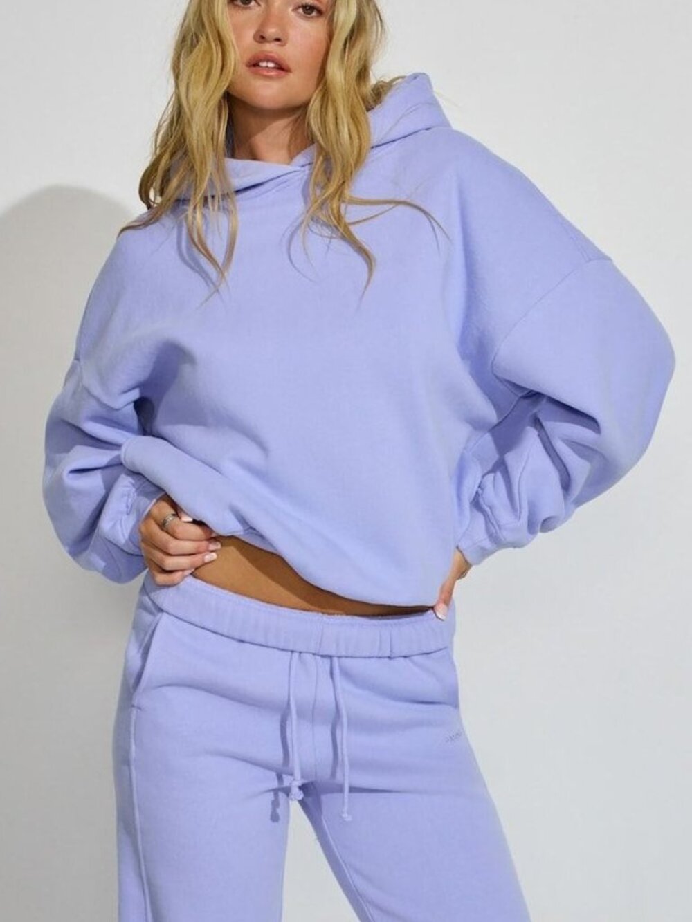 Garage Light Lavender Oversized Fleece Hoodie S/M